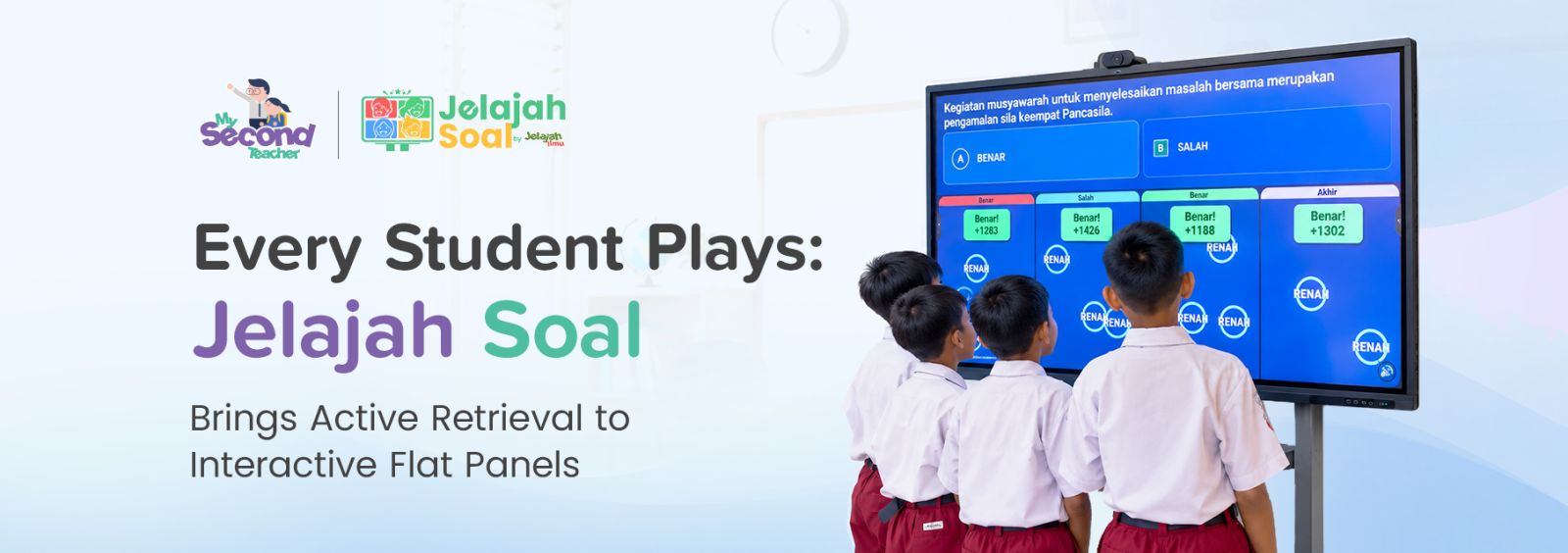 Every Student Plays: Jelajah Soal Brings Active Retrieval to Interactive Flat Panels