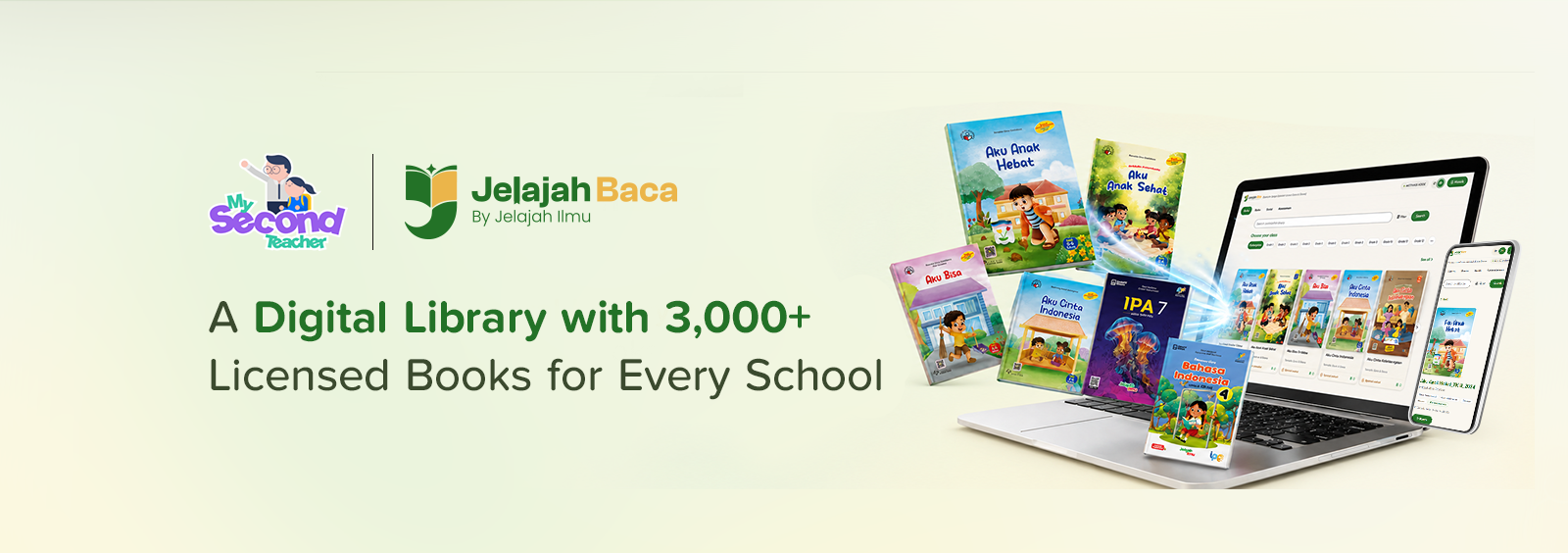 A Digital Library with 3k+ Unique Books including Government-approved Textbooks and Workbooks for Every School: Jelajah Baca Brings Licensed Lending to Shared School Devices